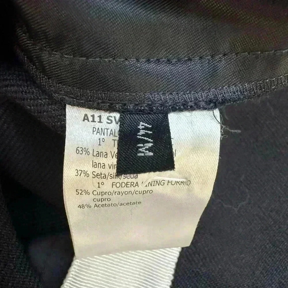 Giambattista Valli Womens Wool Silk Mid Rise Straight Leg Pants Trouser Black 30 - Picture 8 of 11